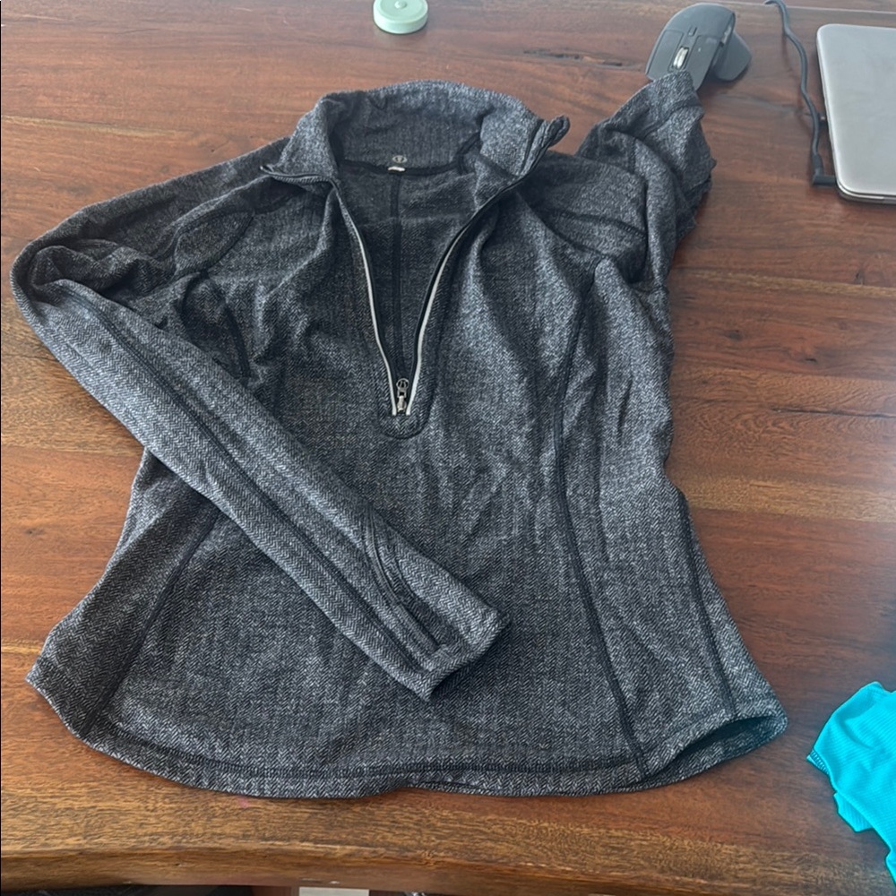 lululemon athletica Gray Fitted Zippered Hoodie